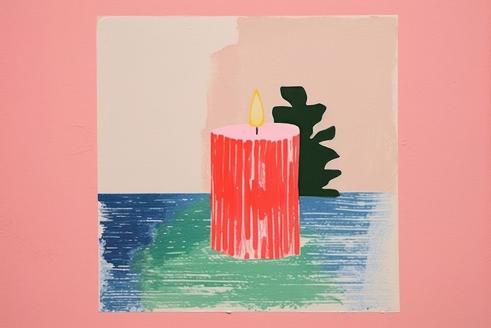 Scented candle art painting creativity. AI generated Image by rawpixel.