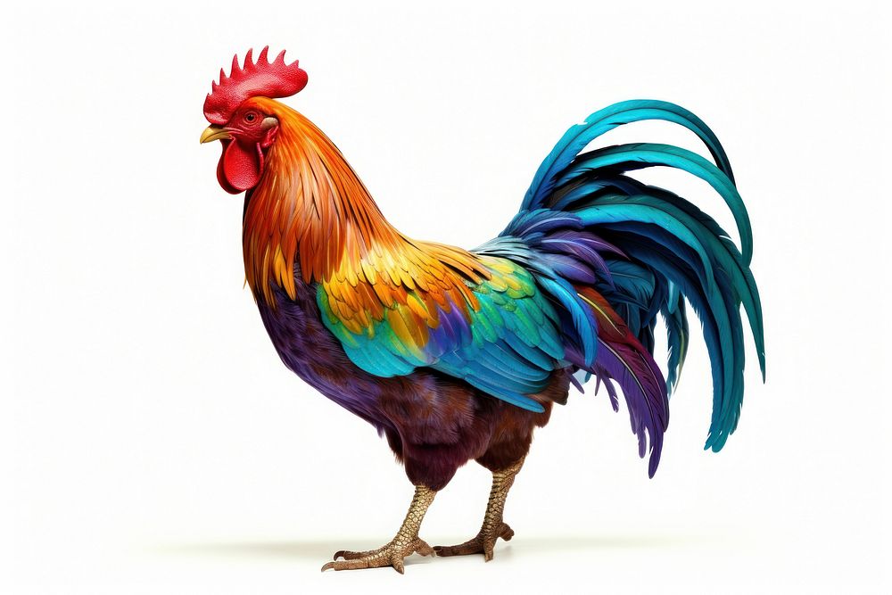 Rooster chicken poultry animal. AI generated Image by rawpixel.