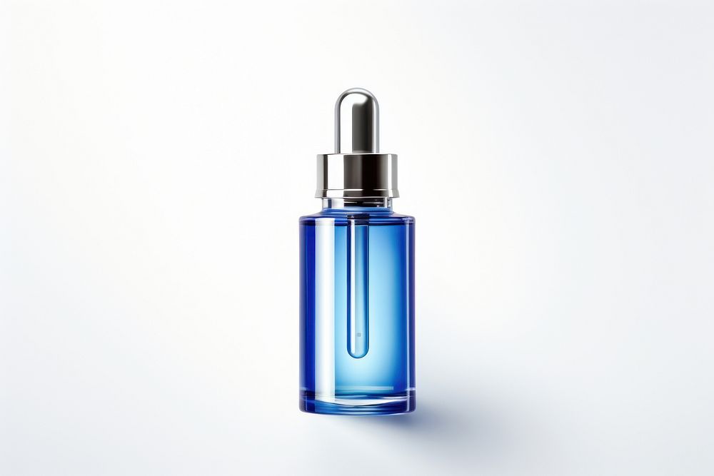 Skincare dropper bottle blue cosmetics perfume container. AI generated Image by rawpixel.