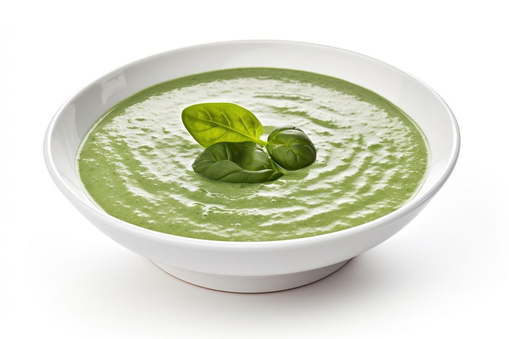 Spinach soup vegetable food leaf. AI generated Image by rawpixel.