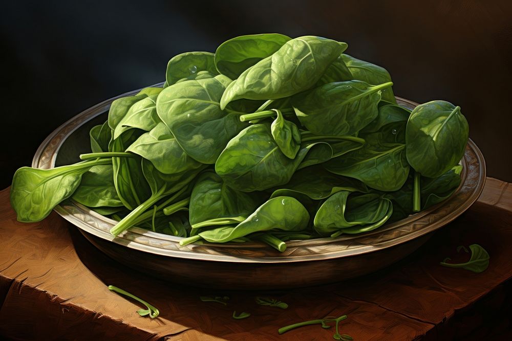 Spinach vegetable plant food. 