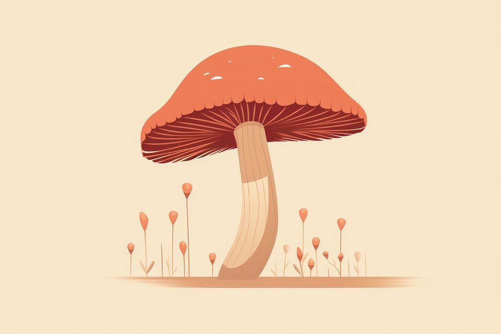 Mushroom fungus agaric plant. AI generated Image by rawpixel.