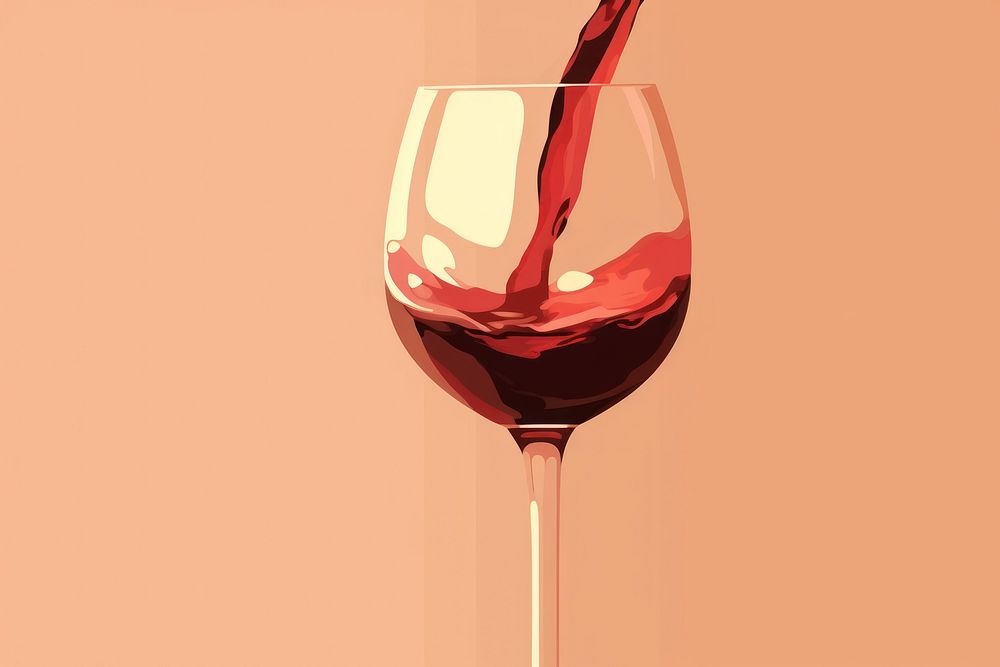 Glass drink wine beverage. AI generated Image by rawpixel.