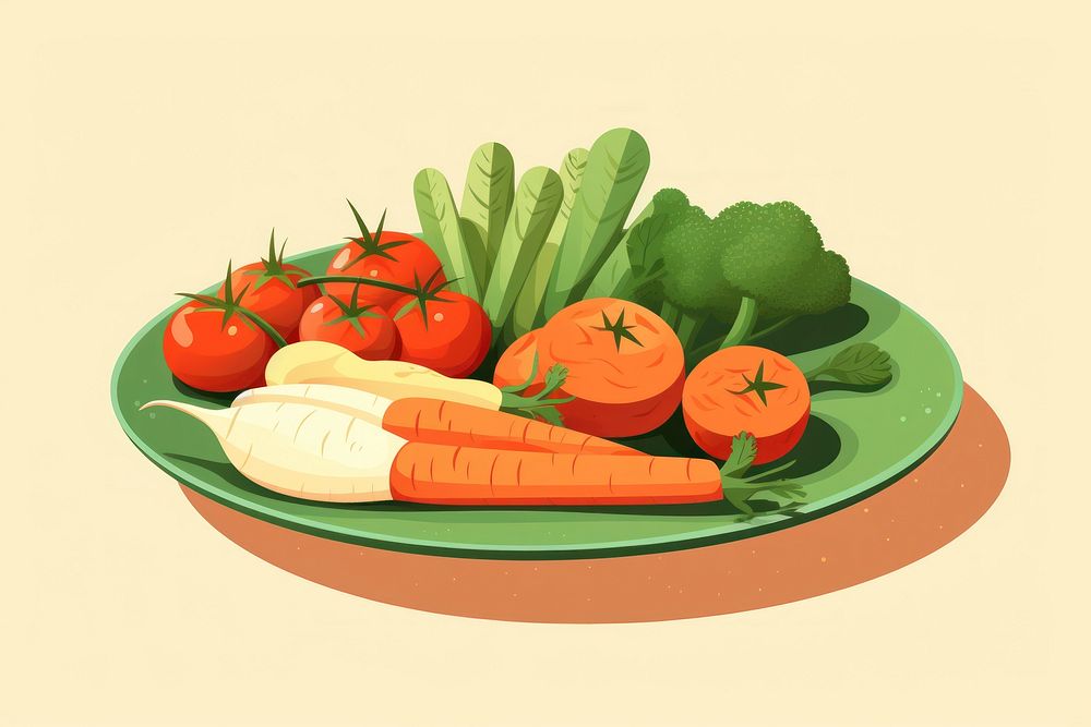 Vegetables vegetable food carrot. AI generated Image by rawpixel.