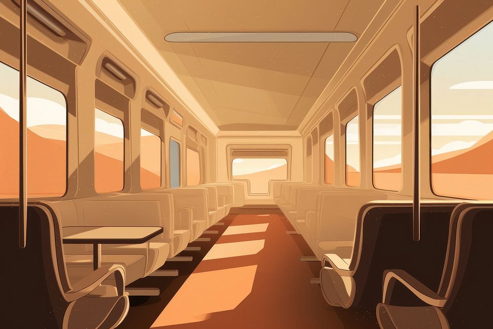 Train architecture vehicle indoors. AI generated Image by rawpixel.