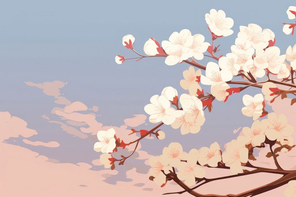 Blossom backgrounds flower plant. AI generated Image by rawpixel.