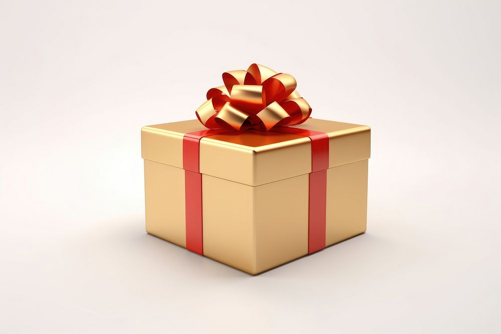 Gift box present white background. AI generated Image by rawpixel.
