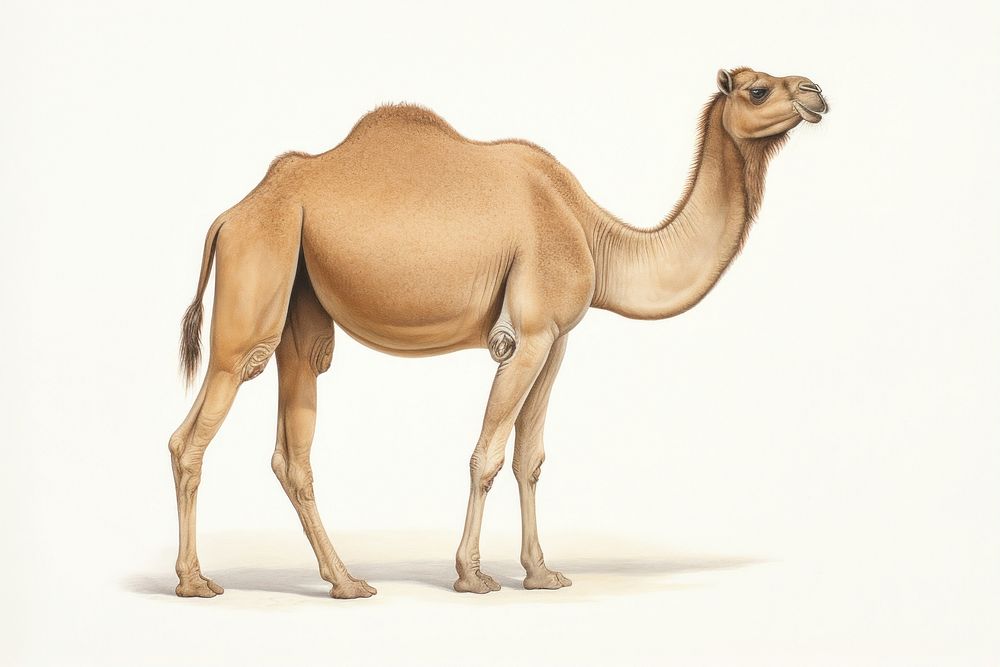 A camel drawing animal mammal. AI generated Image by rawpixel.