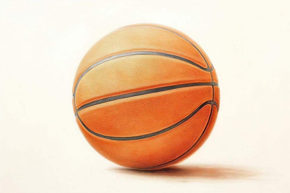 A basketball drawing sports simplicity. AI generated Image by rawpixel.