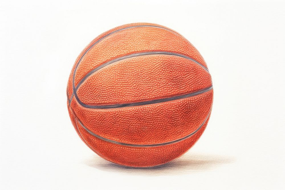 A real basketball drawing sports simplicity. AI generated Image by rawpixel.