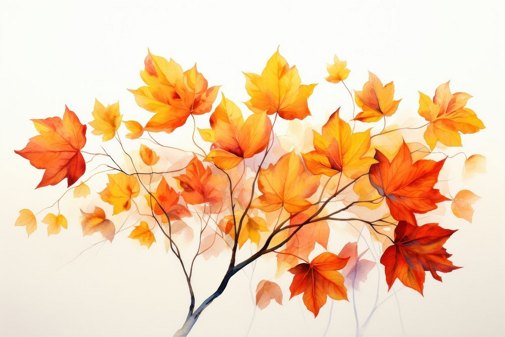 Autumn autumn maple plant. AI generated Image by rawpixel.