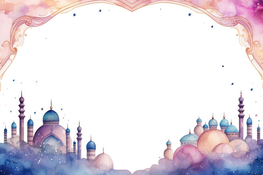 Ramadan frame architecture backgrounds building. AI generated Image by rawpixel.