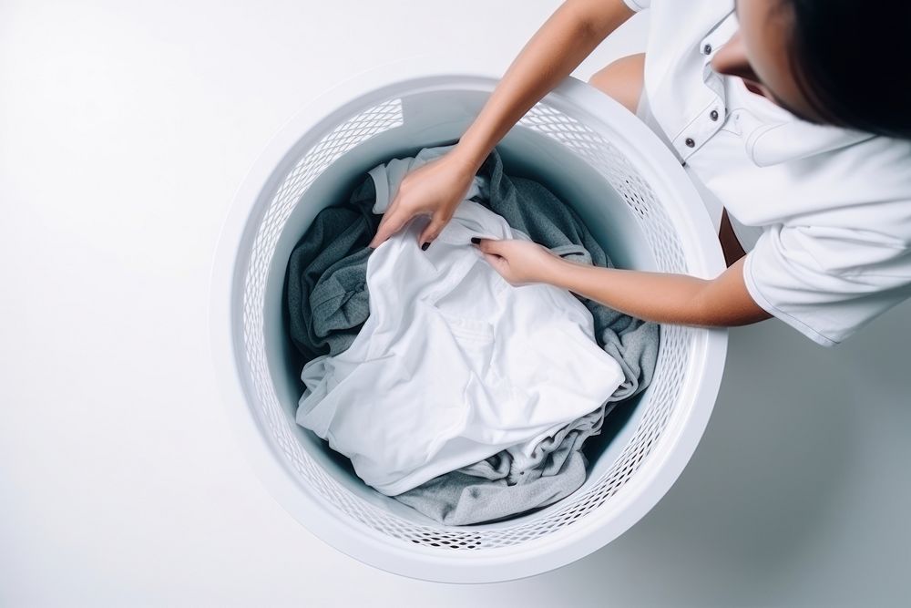 Laundry appliance person dryer. AI generated Image by rawpixel.