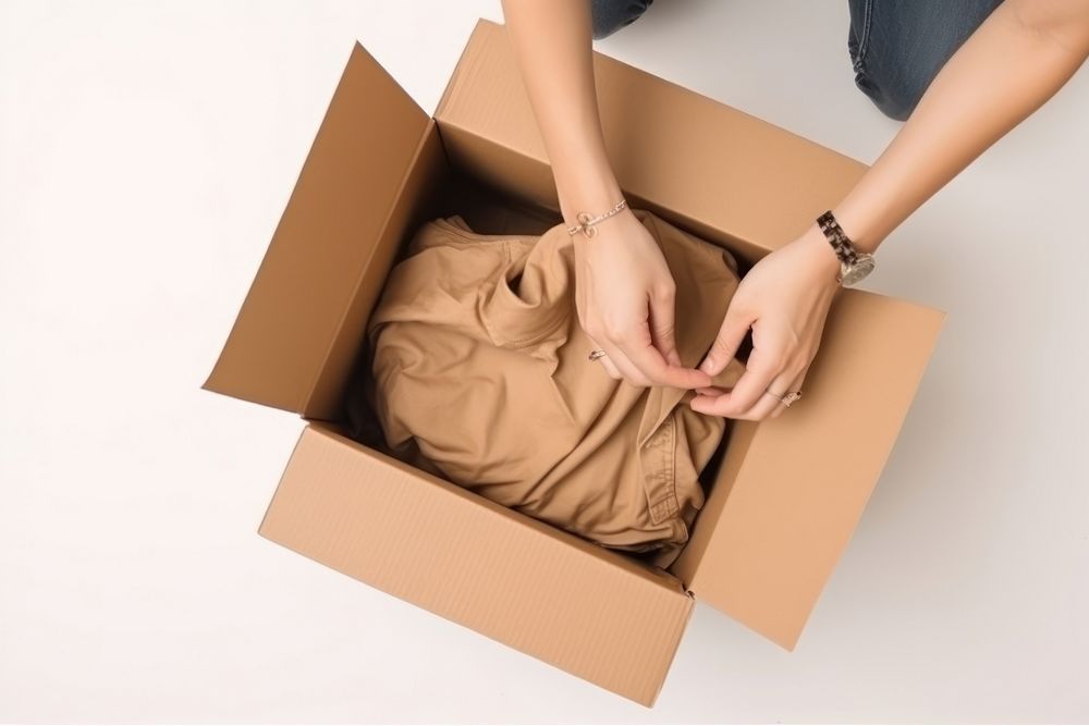 Accessories clothing box cardboard carton. AI generated Image by rawpixel.
