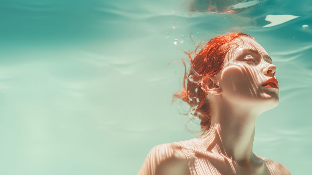 Portrait swimming outdoors adult. 