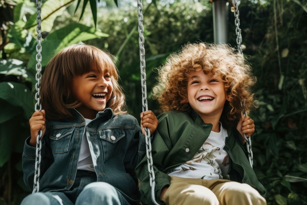 Smile laughing outdoors child. 
