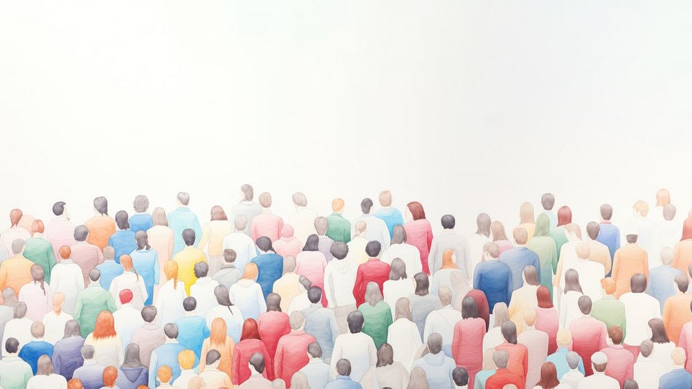 Backgrounds crowd abundance variation. AI generated Image by rawpixel.