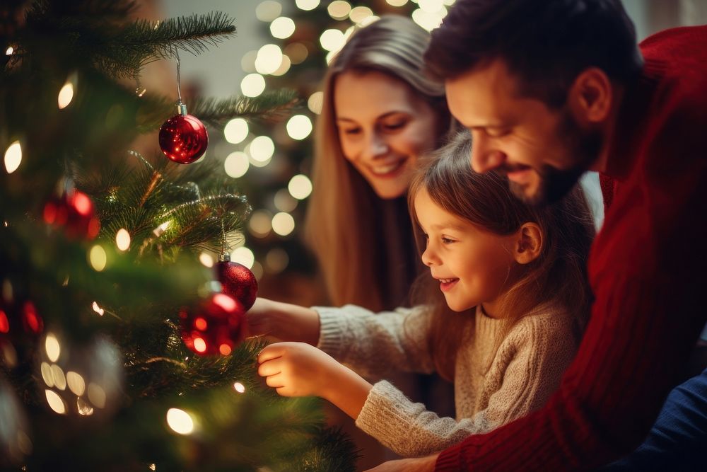 Family christmas cheerful father. AI generated Image by rawpixel.