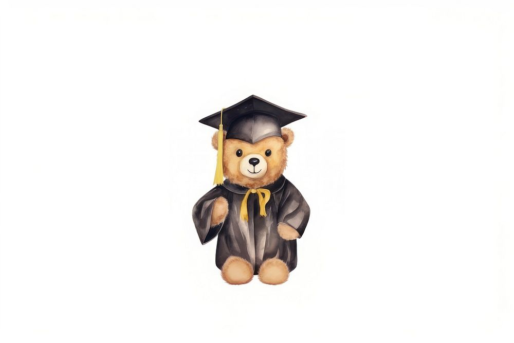 Graduation student cartoon toy. AI generated Image by rawpixel.
