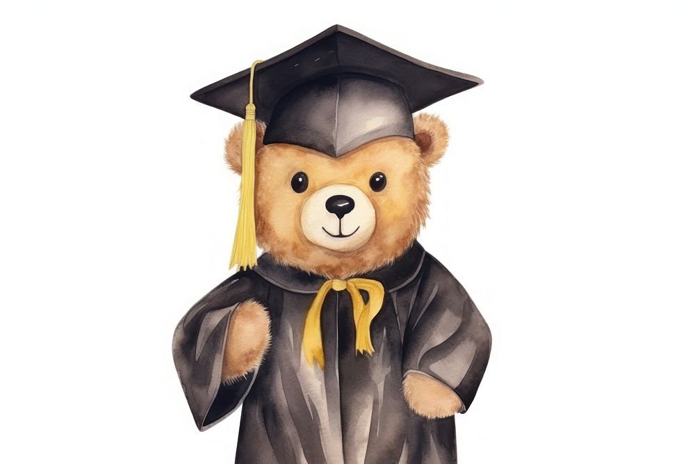 Graduation student cartoon toy. AI generated Image by rawpixel.