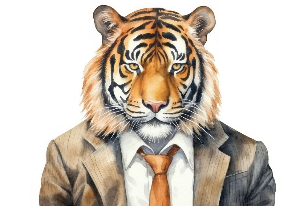 Tiger wildlife cartoon animal. 