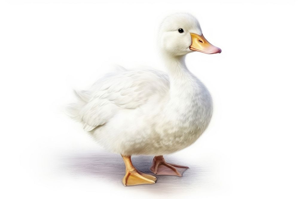 White duck animal goose bird. AI generated Image by rawpixel.