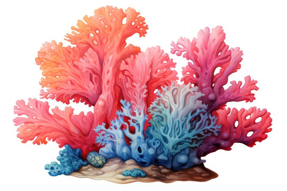Colorful coral outdoors nature sea. AI generated Image by rawpixel.