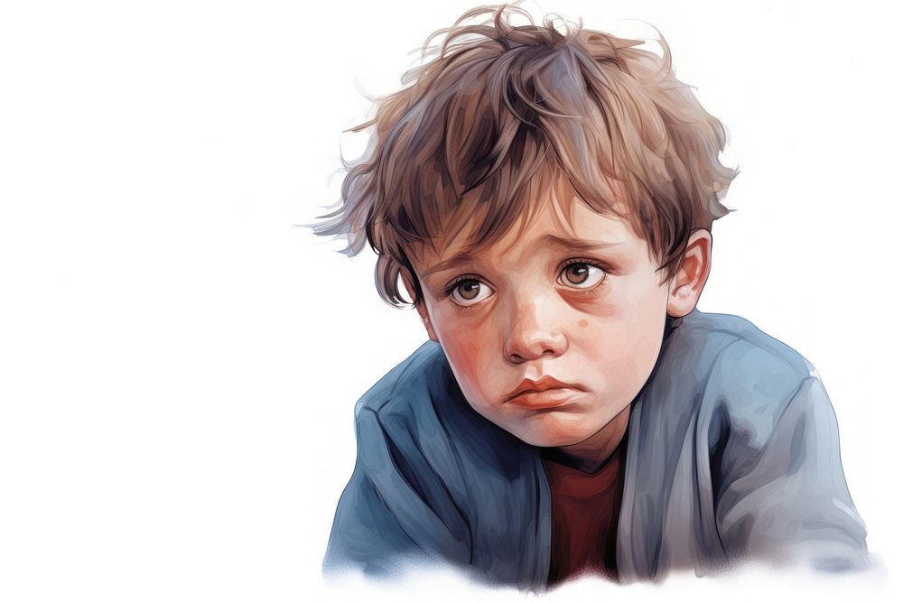 Sad kid portrait baby disappointment. AI generated Image by rawpixel.