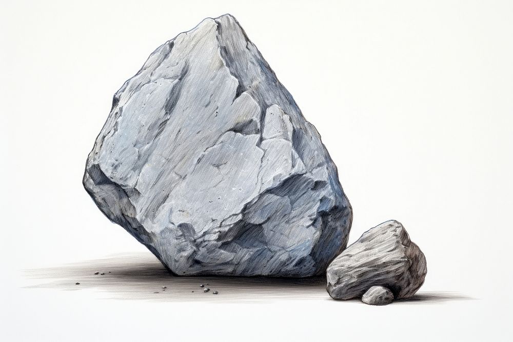 Stone drawing rock anthracite. AI generated Image by rawpixel.