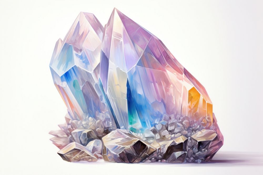 Crystal crystal gemstone amethyst. AI generated Image by rawpixel.