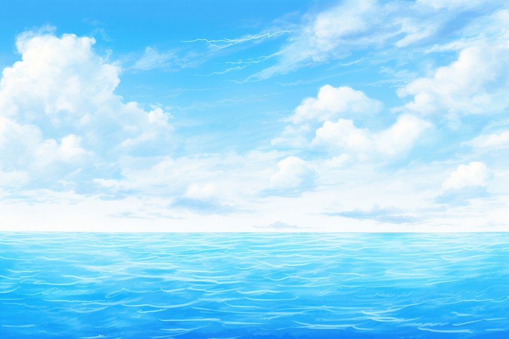 Sky sea backgrounds outdoors. AI generated Image by rawpixel.