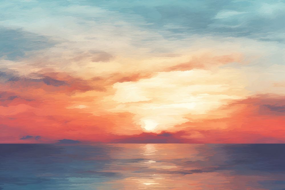 Sunset sky lanscape outdoors horizon nature. AI generated Image by rawpixel.