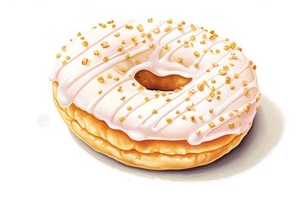 Donut dessert bagel icing. AI generated Image by rawpixel.