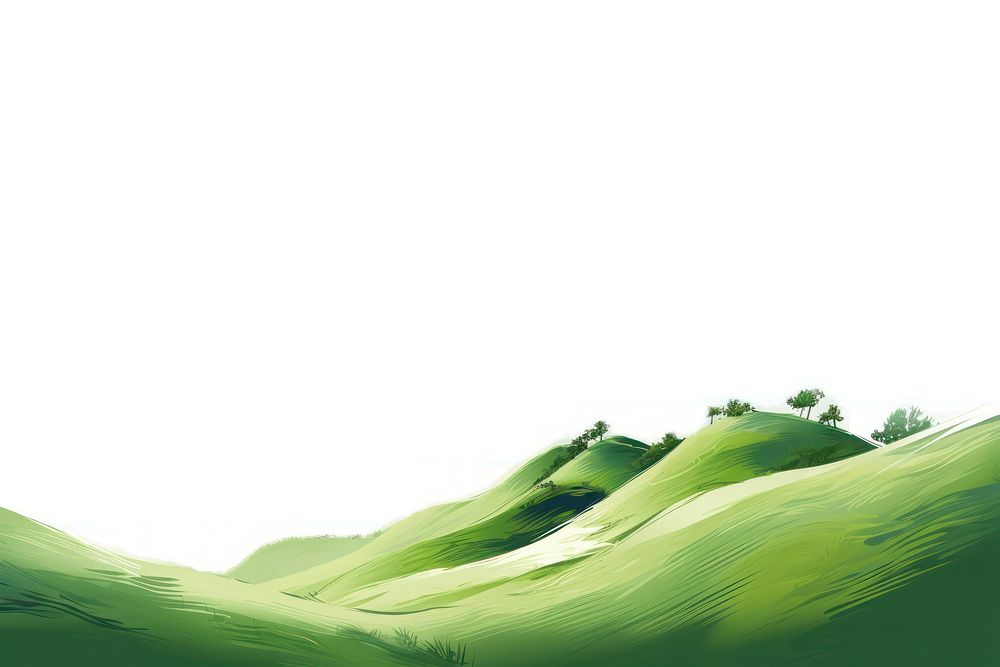 Green hill aesthetic landscape grassland outdoors. AI generated Image by rawpixel.