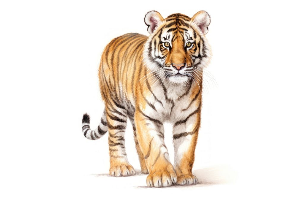 Wildlife animal mammal tiger. AI generated Image by rawpixel.