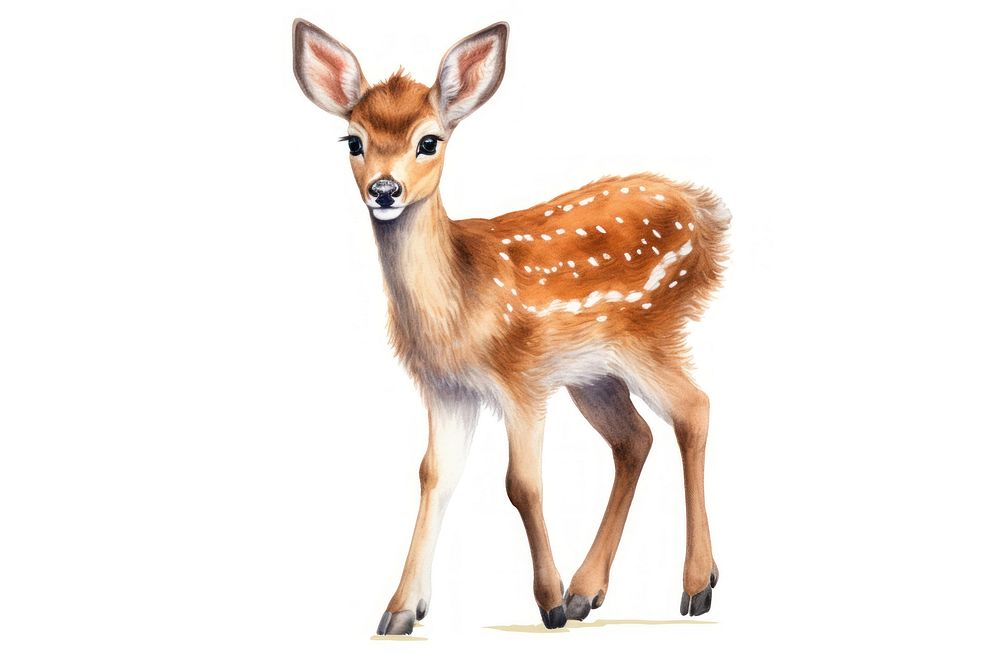 Deer wildlife cartoon animal. 