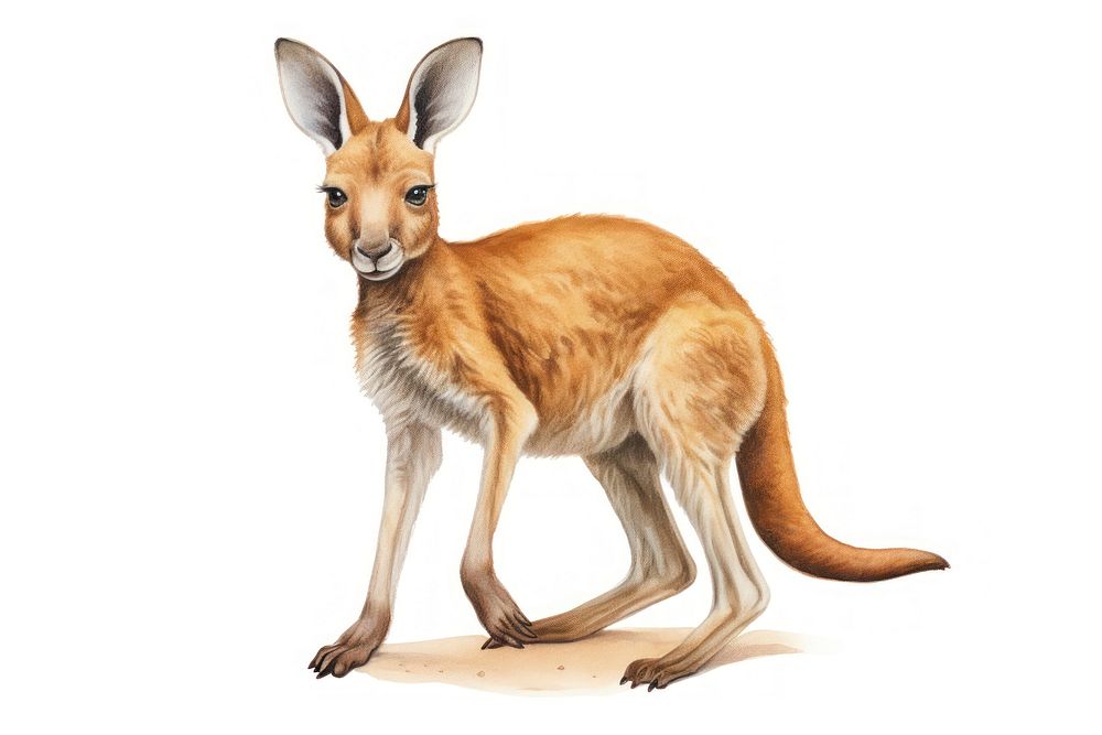 Kangaroo wallaby mammal animal. AI generated Image by rawpixel.