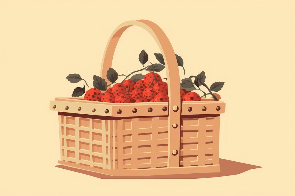 Berry basket food picnic basket. 