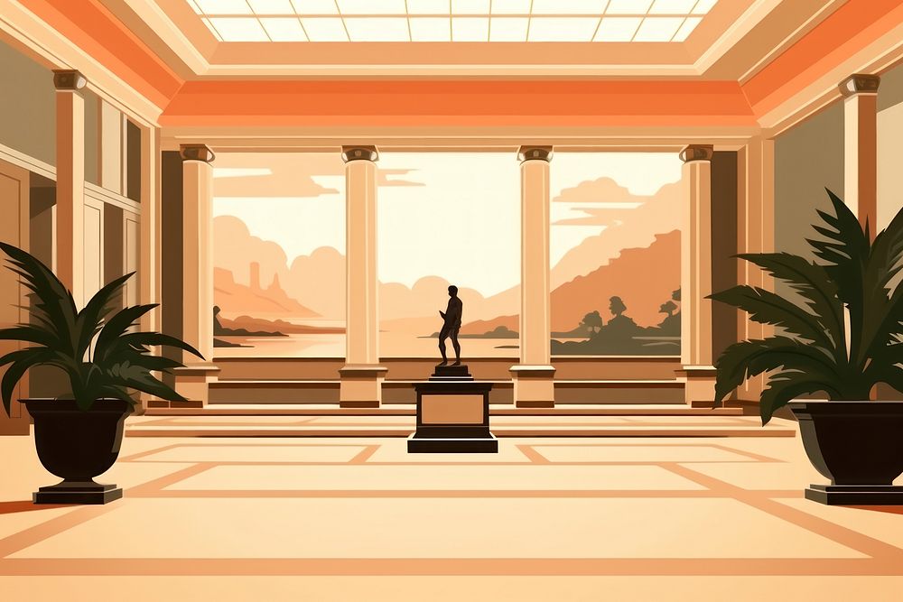 Classic Art Museum architecture building indoors. AI generated Image by rawpixel.