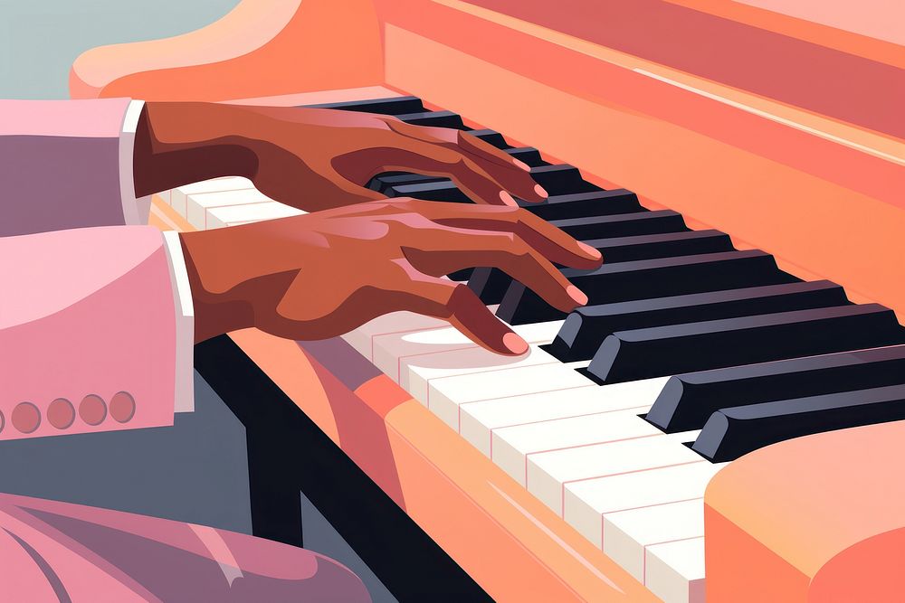Piano music performer keyboard. AI generated Image by rawpixel.