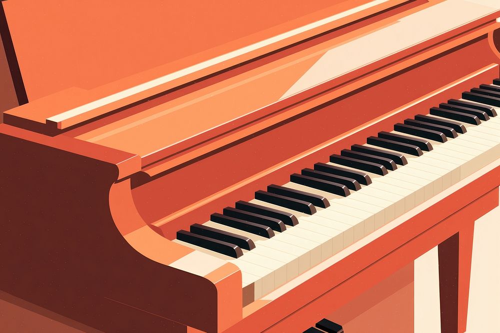 Piano keyboard harpsichord performance. 