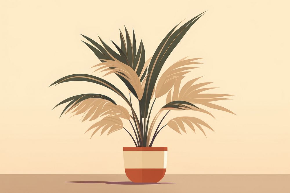 Tropical plant houseplant flowerpot arecaceae. AI generated Image by rawpixel.