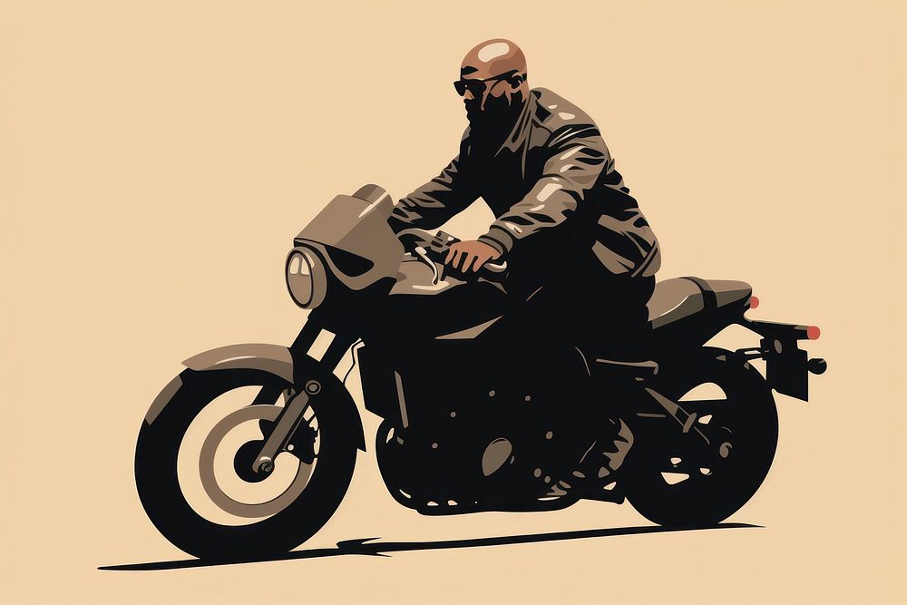 Man riding big bike motorcycle vehicle helmet. AI generated Image by rawpixel.