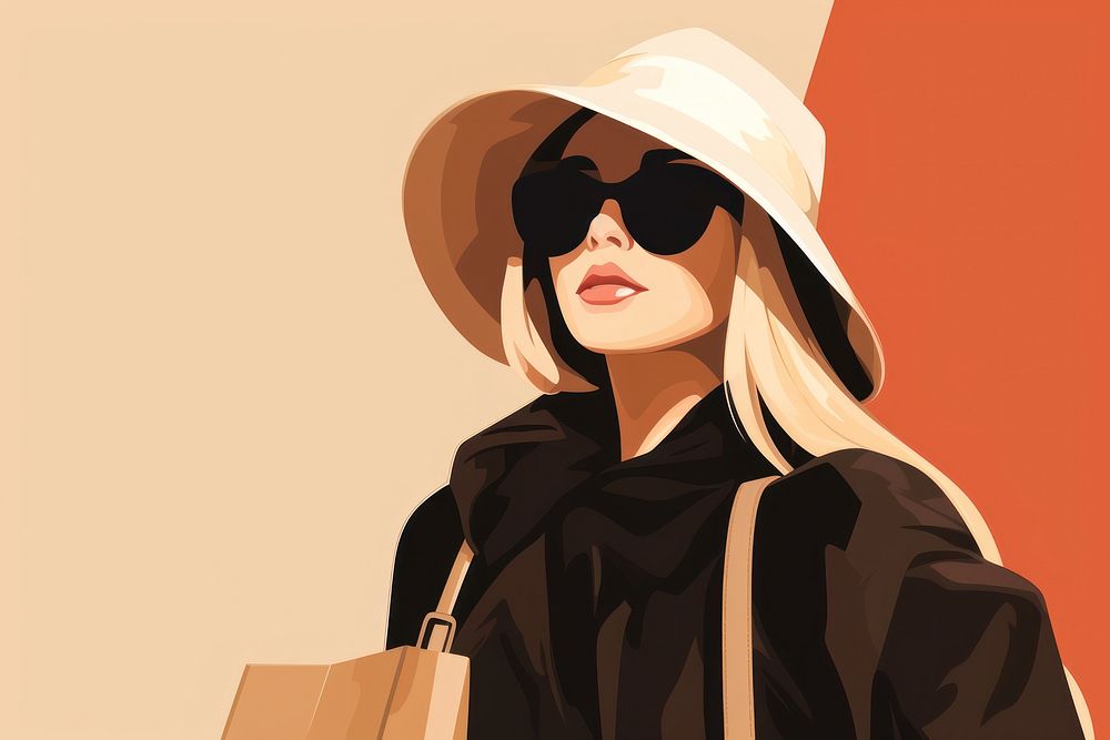 Young woman portrait bag sunglasses. AI generated Image by rawpixel.