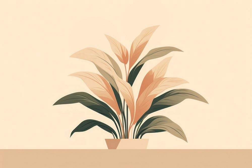 Tropical plant houseplant floristry graphics. AI generated Image by rawpixel.
