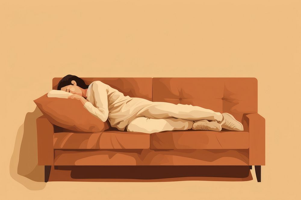 Furniture sleeping sofa comfortable. AI generated Image by rawpixel.