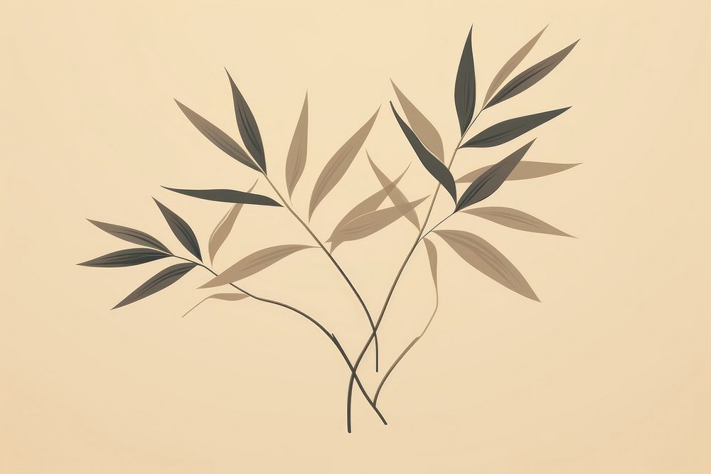 Tropical plant drawing sketch leaf. AI generated Image by rawpixel.