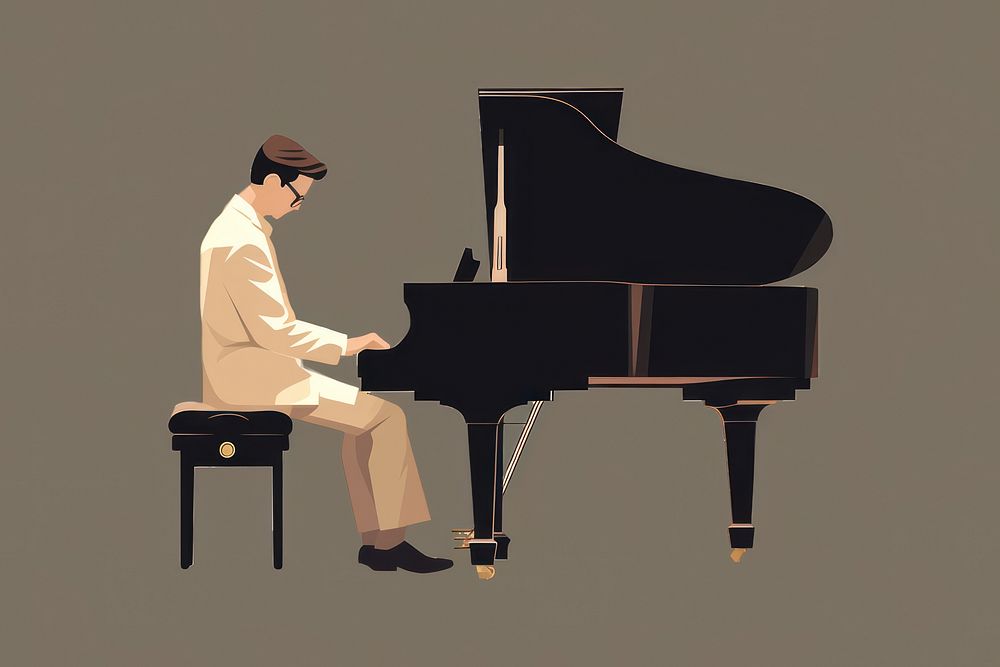 Piano keyboard musician pianist. AI generated Image by rawpixel.
