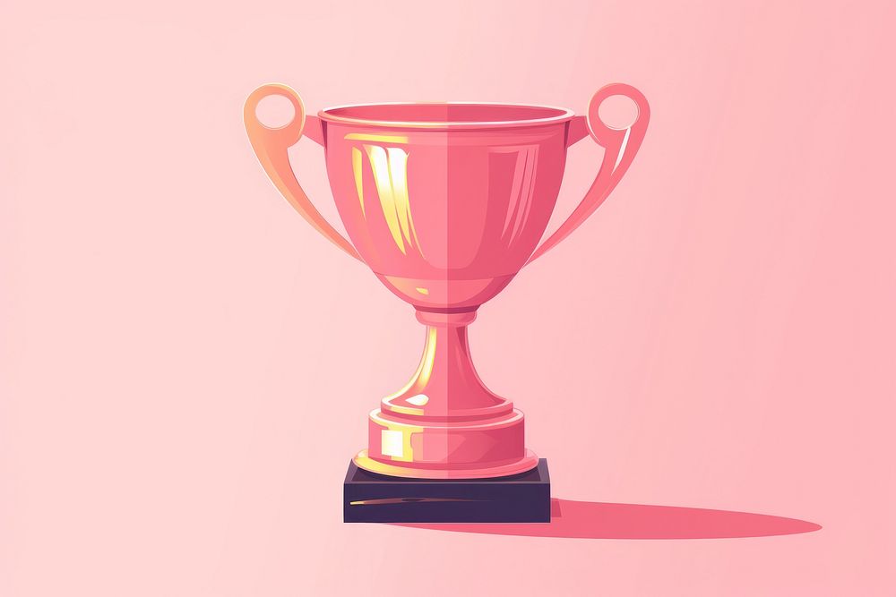 Winner trophy pink pink background achievement. AI generated Image by rawpixel.