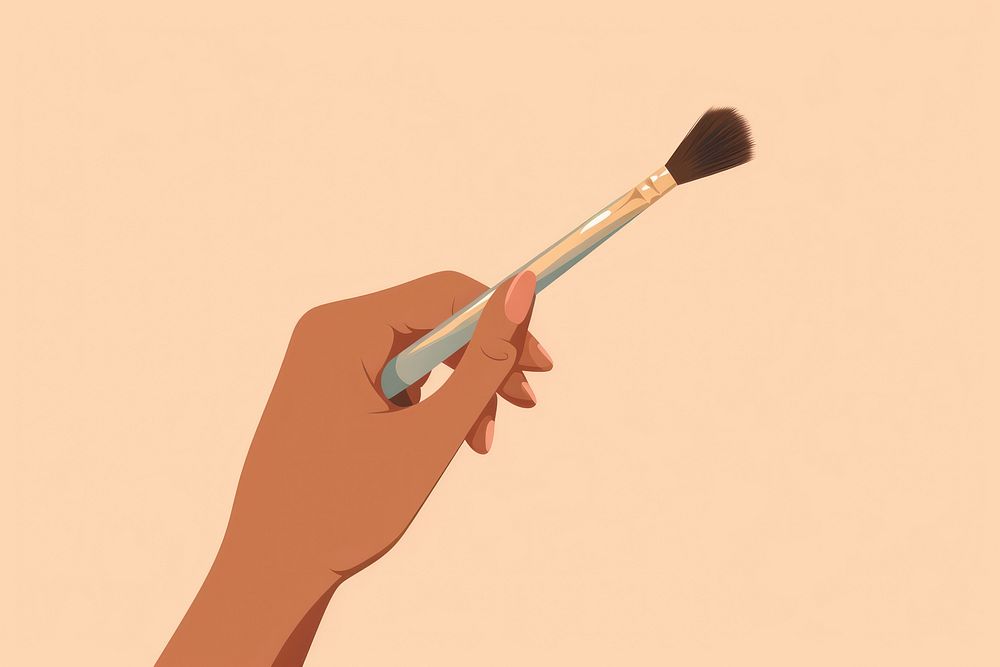 Brush holding tool hand. AI generated Image by rawpixel.